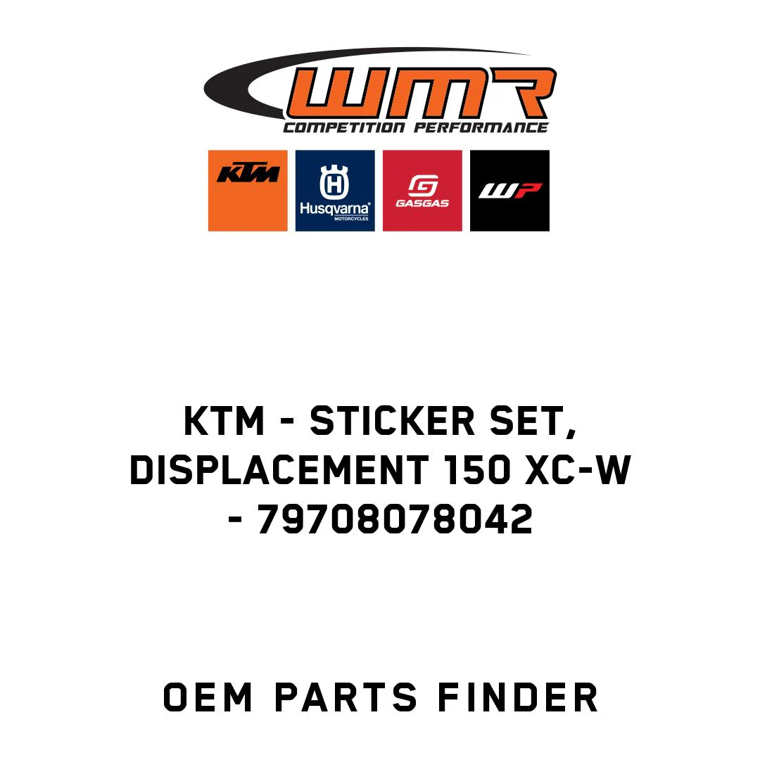 KTM - Sticker set, displacement 150 XC-W - 79708078042