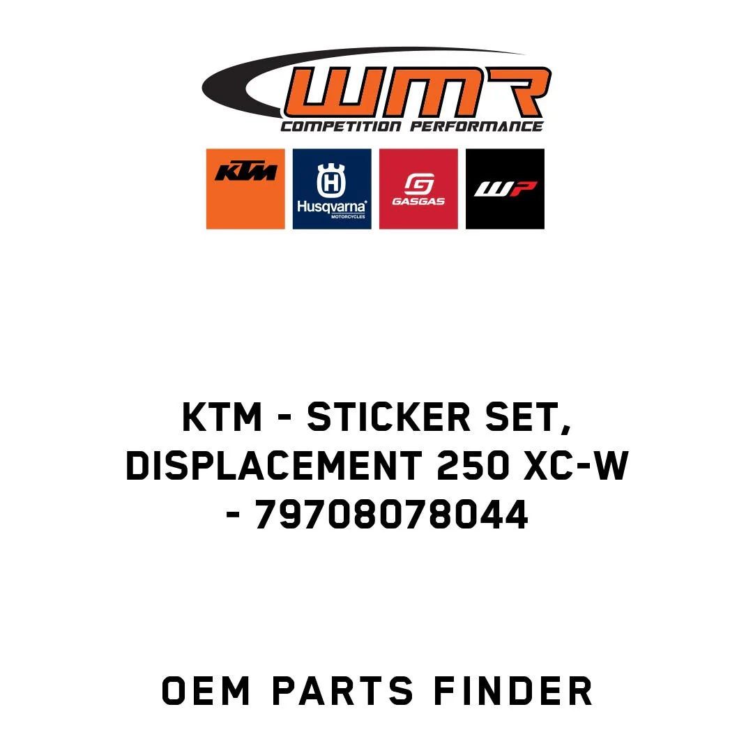 KTM - Sticker set, displacement 250 XC-W - 79708078044