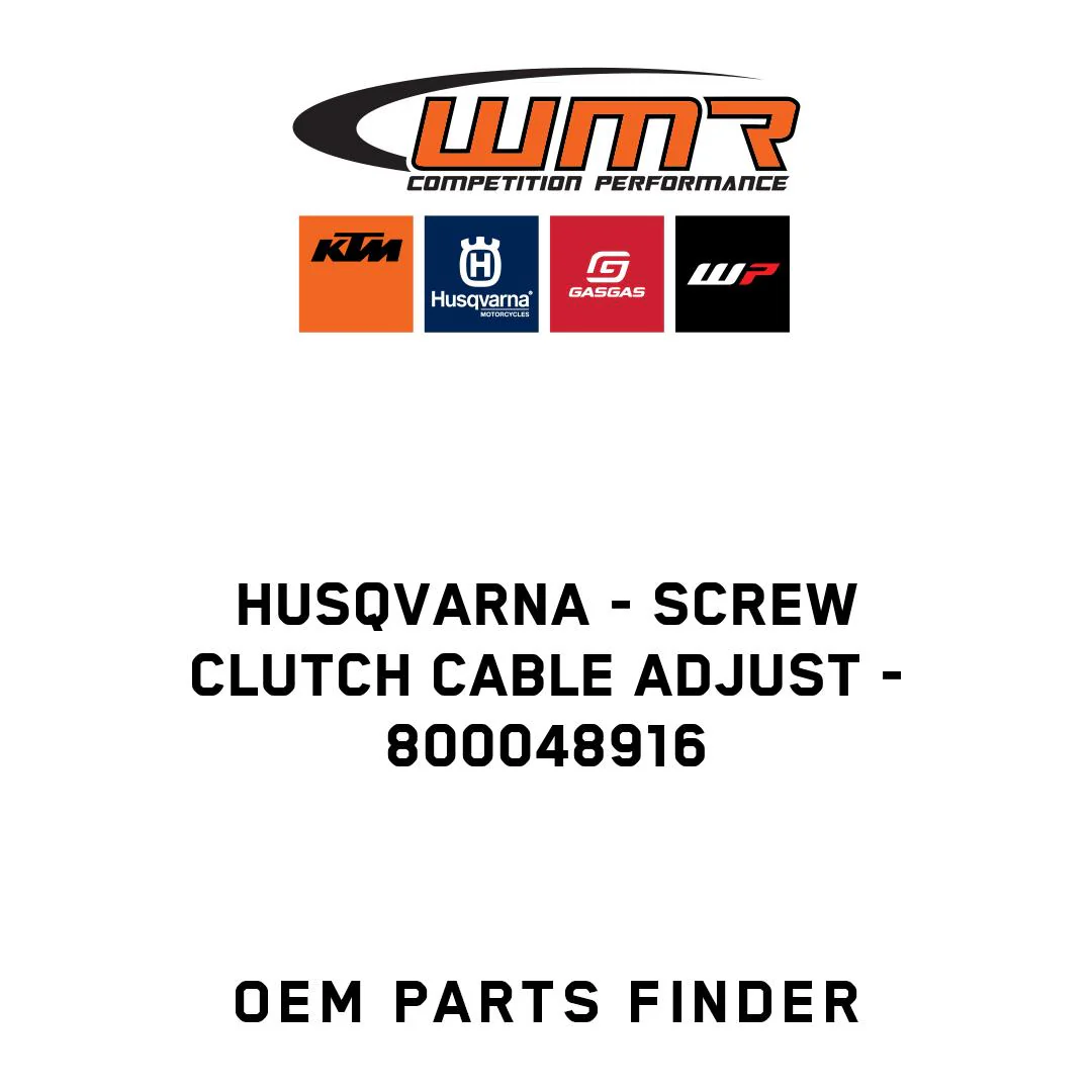 Husqvarna - SCREW CLUTCH CABLE ADJUST - 800048916