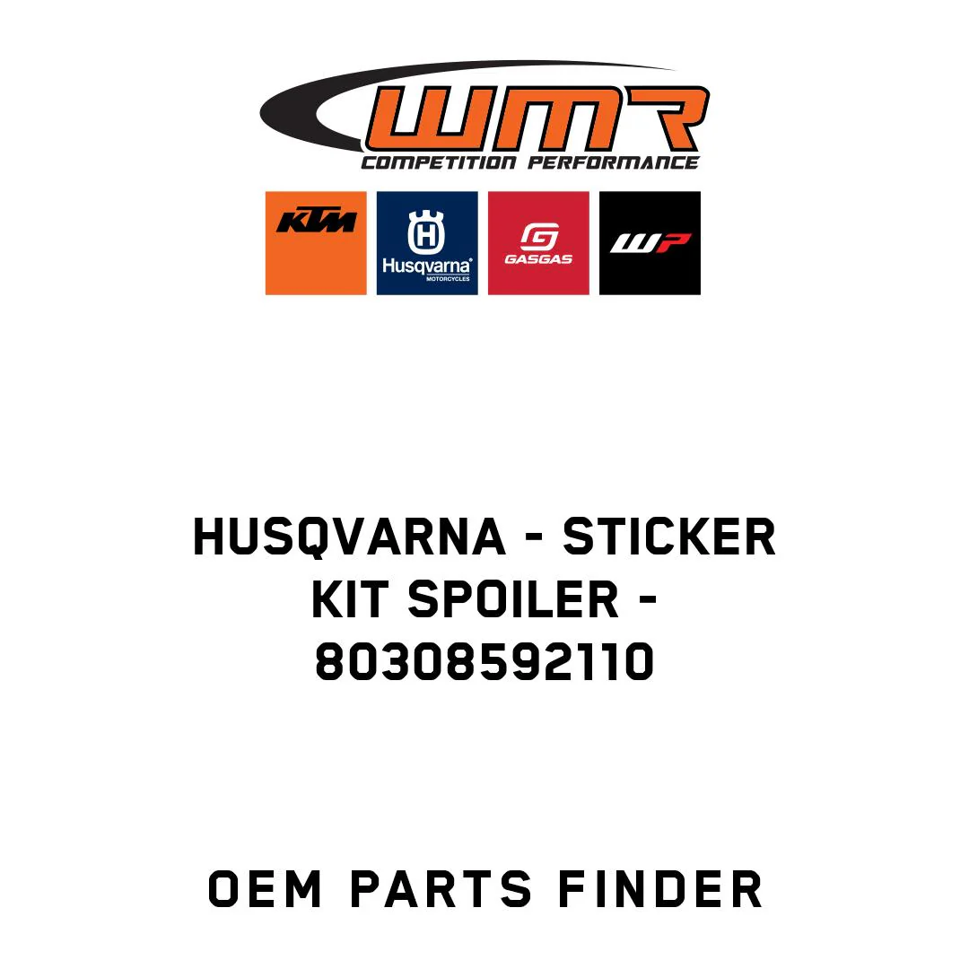 Husqvarna - STICKER KIT SPOILER - 80308592110