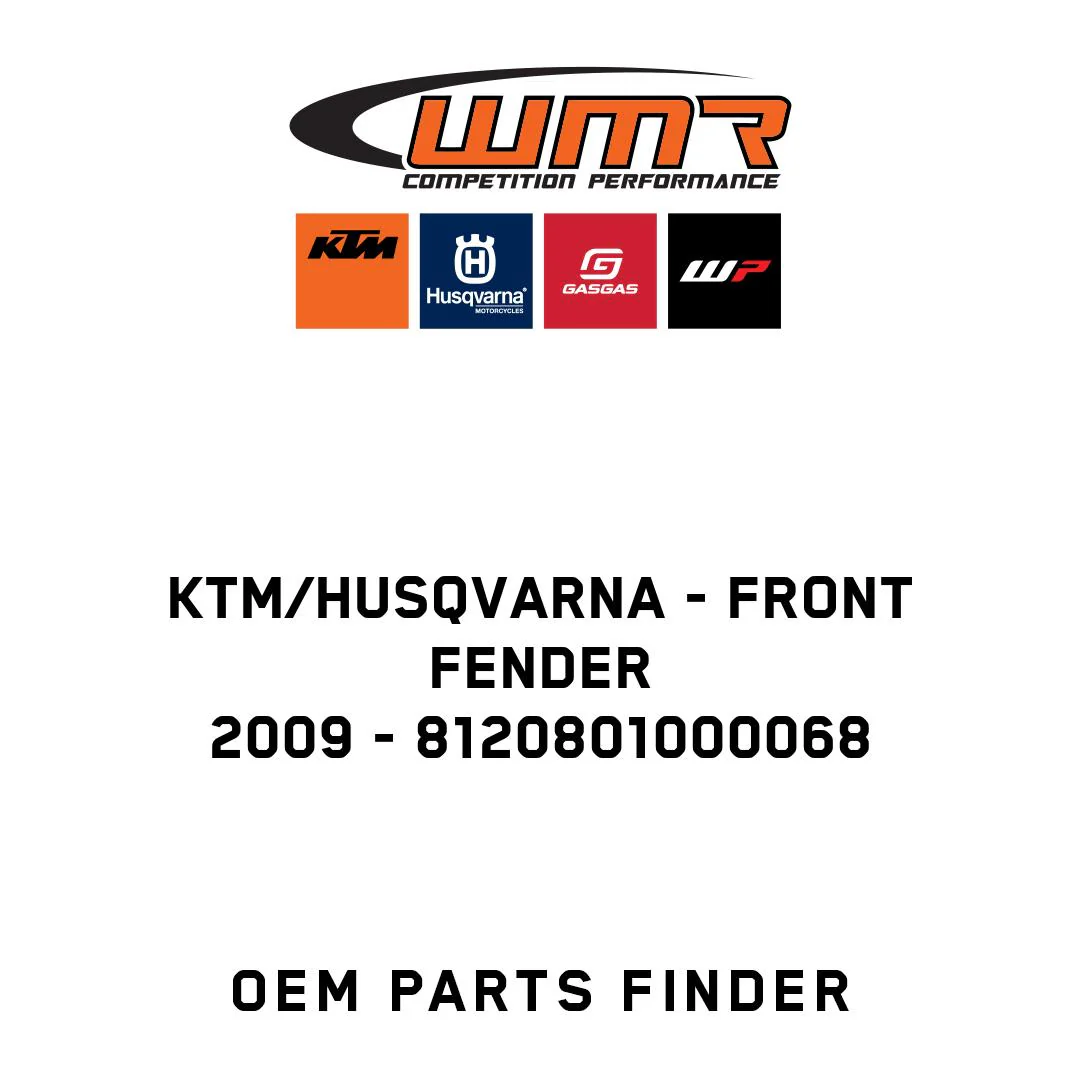 KTM/Husqvarna - FRONT FENDER              2009 - 8120801000068