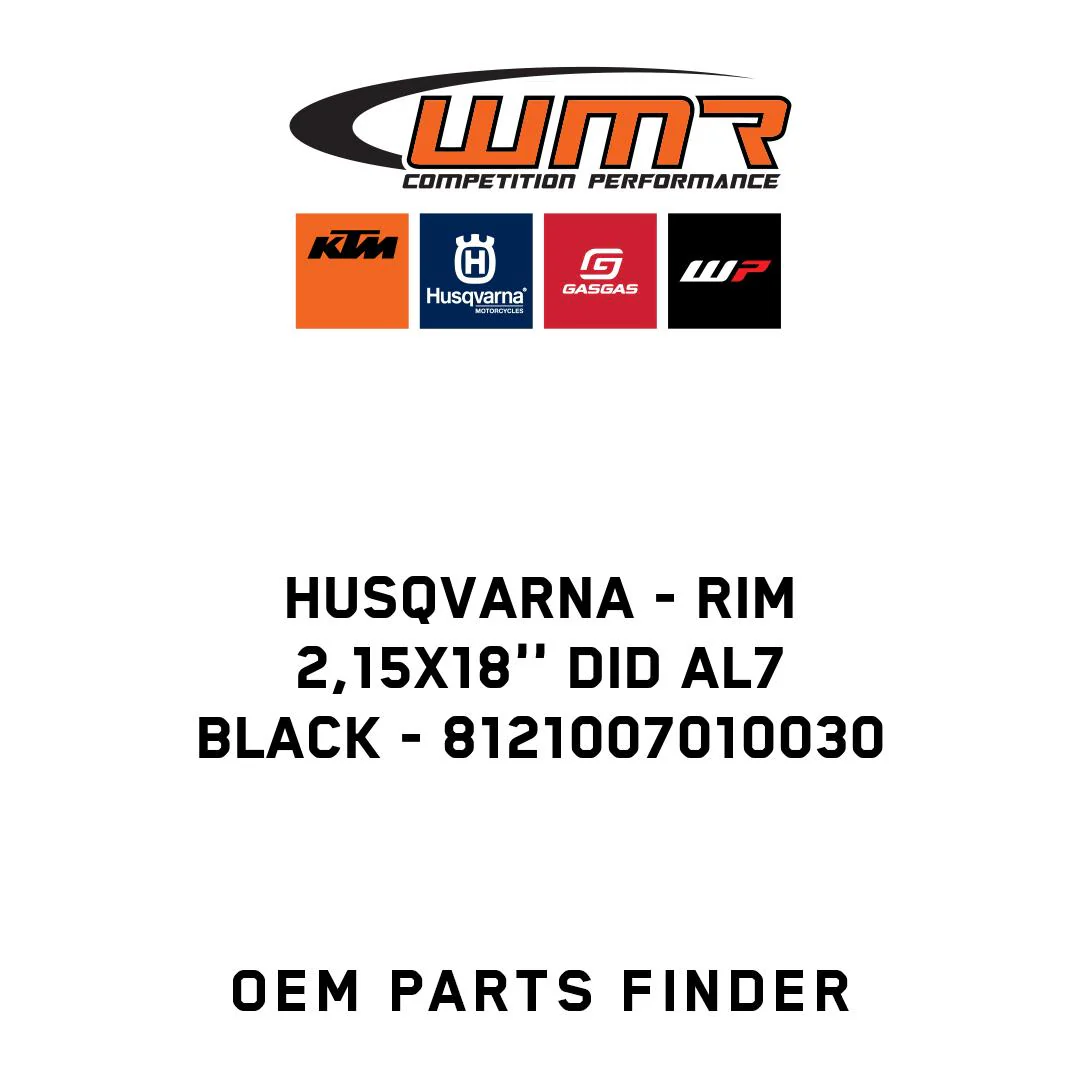 Husqvarna - RIM 2,15X18'' DID AL7 BLACK - 8121007010030