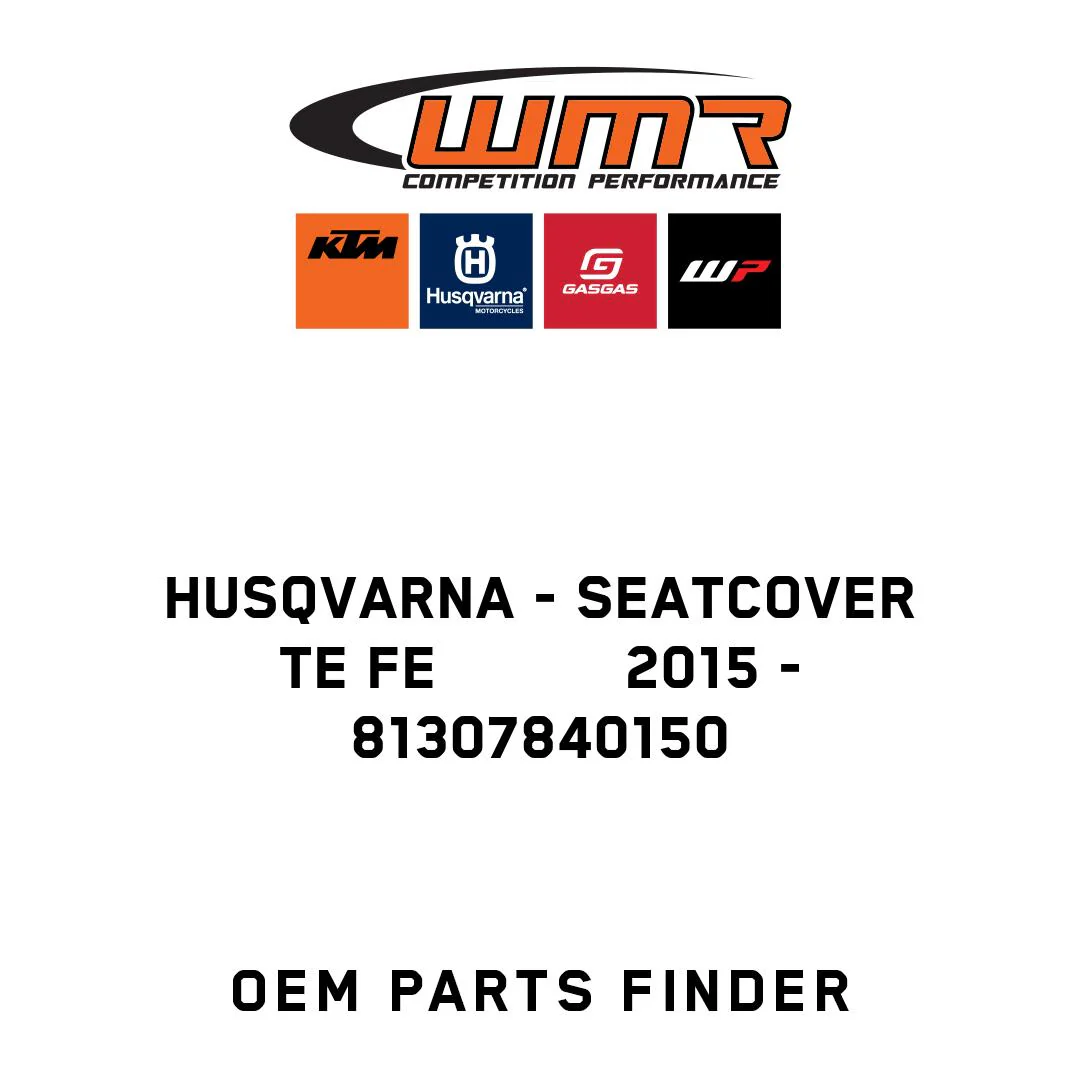 Husqvarna - SEATCOVER TE FE           2015 - 81307840150