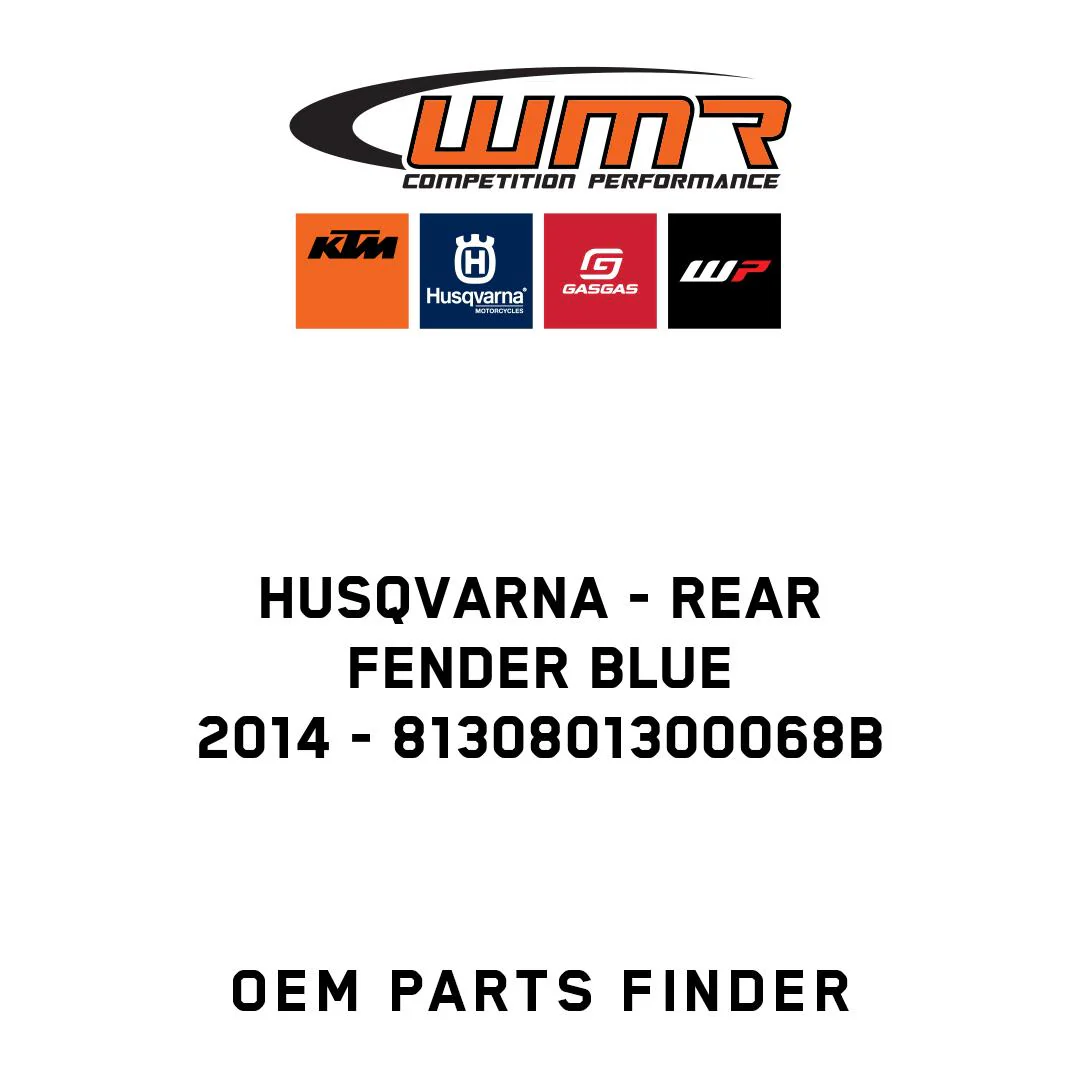 Husqvarna - REAR FENDER BLUE          2014 - 8130801300068B