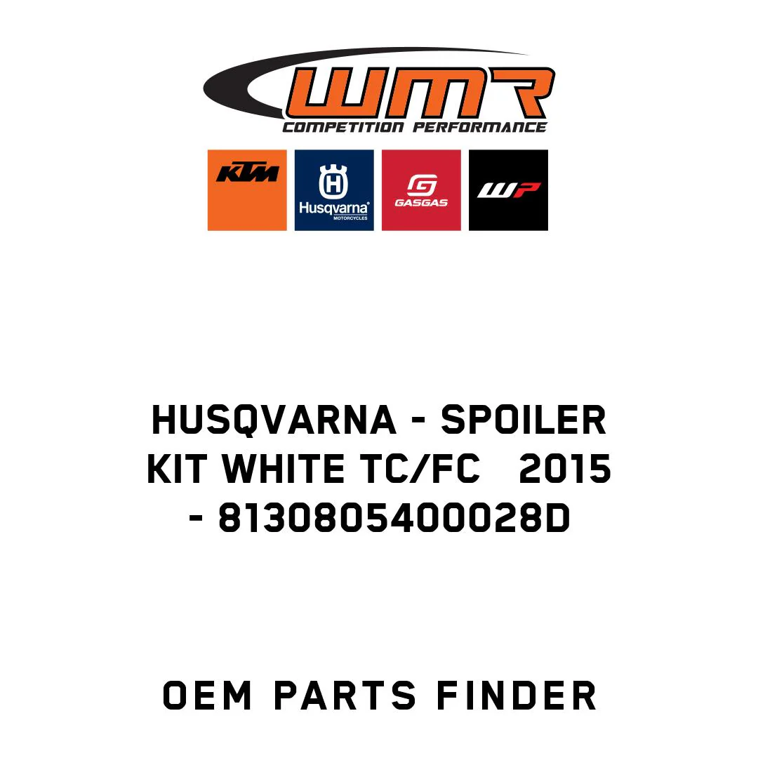 Husqvarna - SPOILER KIT WHITE TC/FC   2015 - 8130805400028D