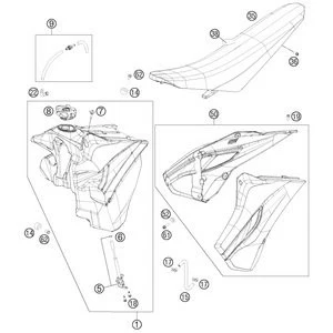 Husqvarna - SPOILER KIT BLUE          2016 - 81308054000H1A