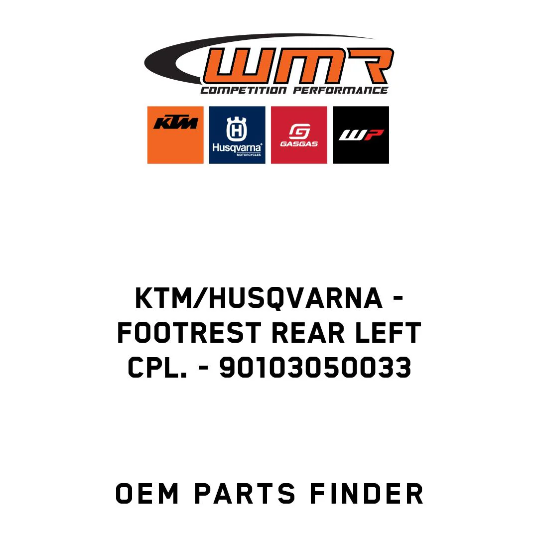 KTM/Husqvarna - footrest rear left cpl. - 90103050033