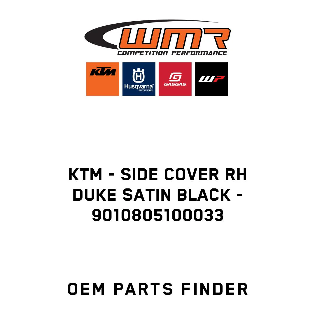 KTM - SIDE COVER RH DUKE SATIN BLACK - 9010805100033