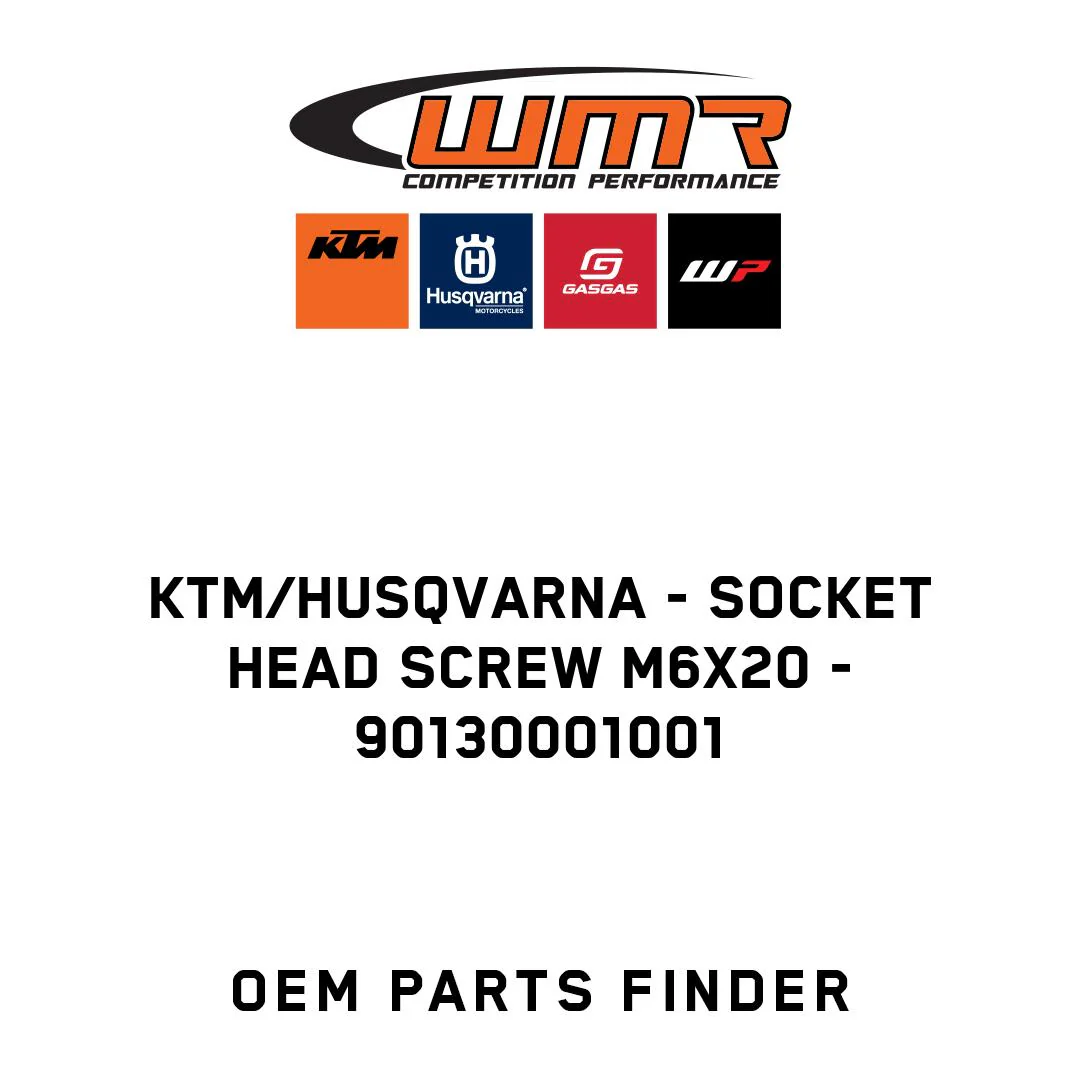 KTM/Husqvarna - SOCKET HEAD SCREW M6X20 - 90130001001