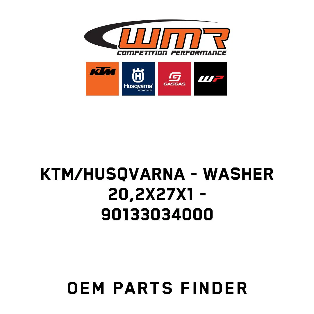 KTM/Husqvarna - WASHER 20,2X27X1 - 90133034000
