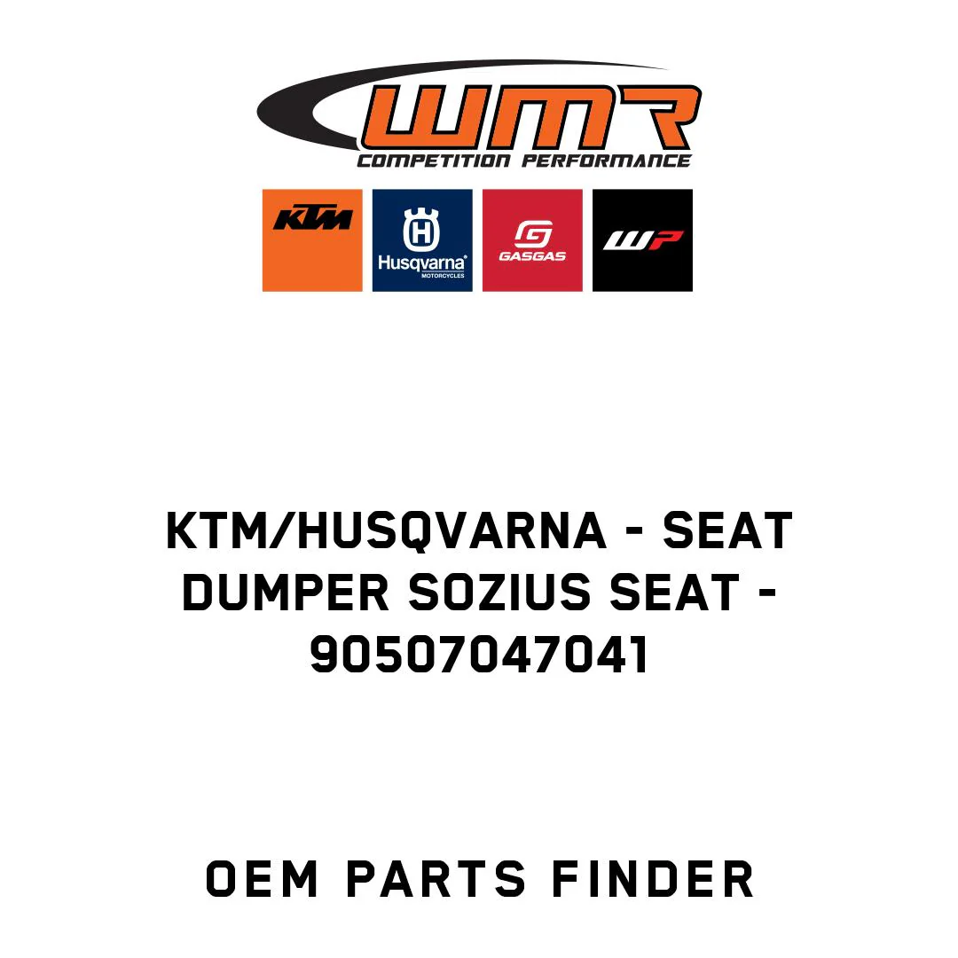 KTM/Husqvarna - SEAT DUMPER SOZIUS SEAT - 90507047041