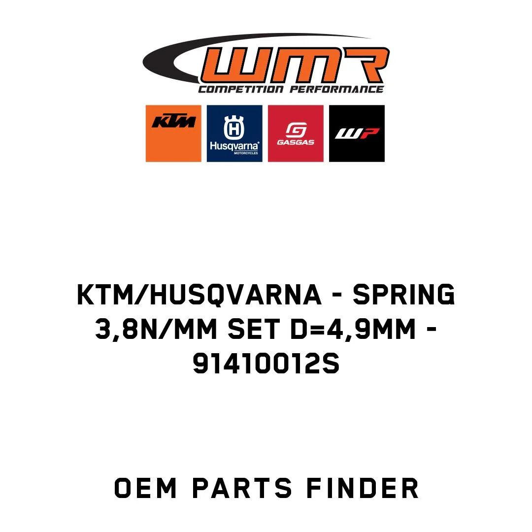 KTM/Husqvarna - SPRING 3,8N/MM SET D=4,9MM - 91410012S
