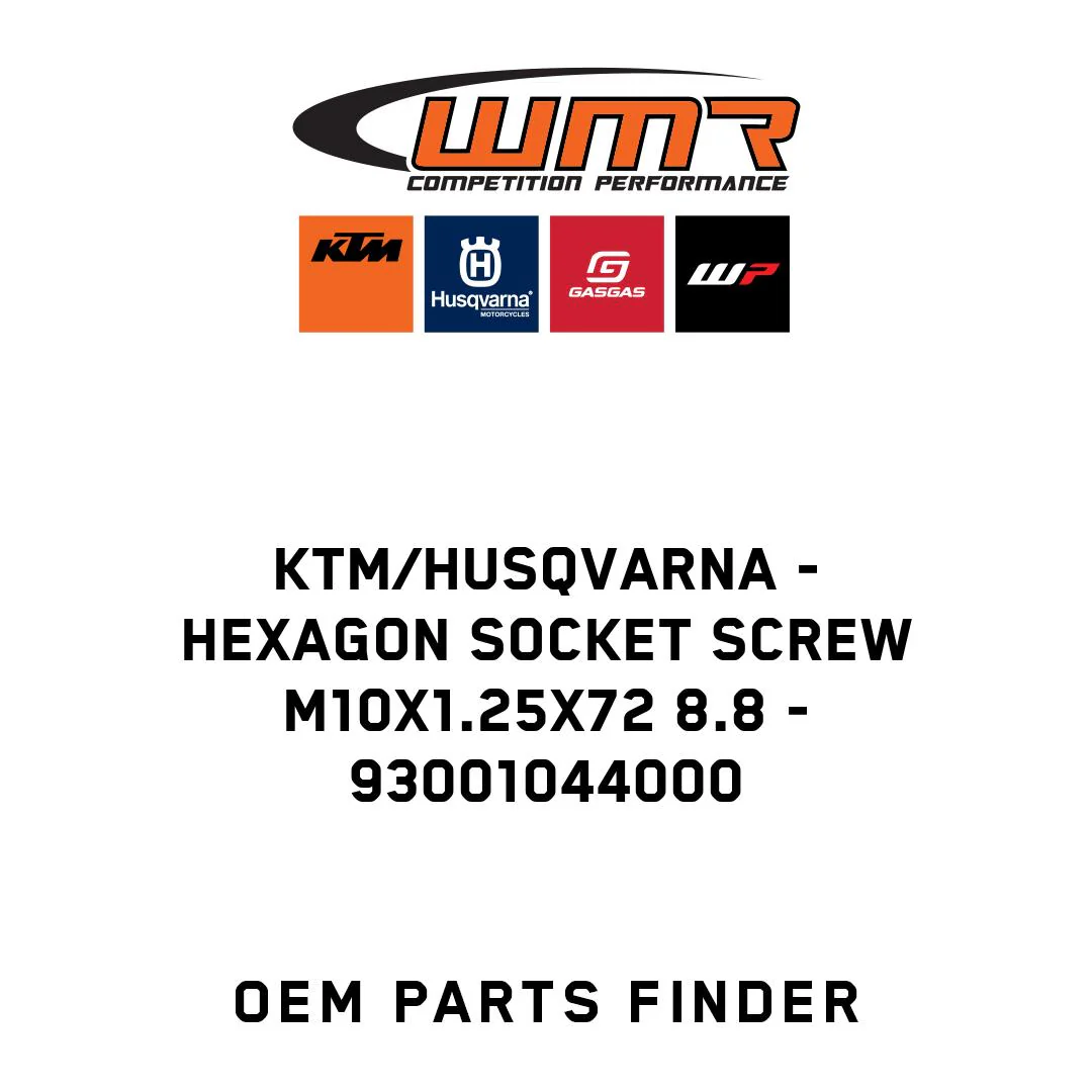KTM/Husqvarna - hexagon socket screw M10X1.25X72 8.8 - 93001044000