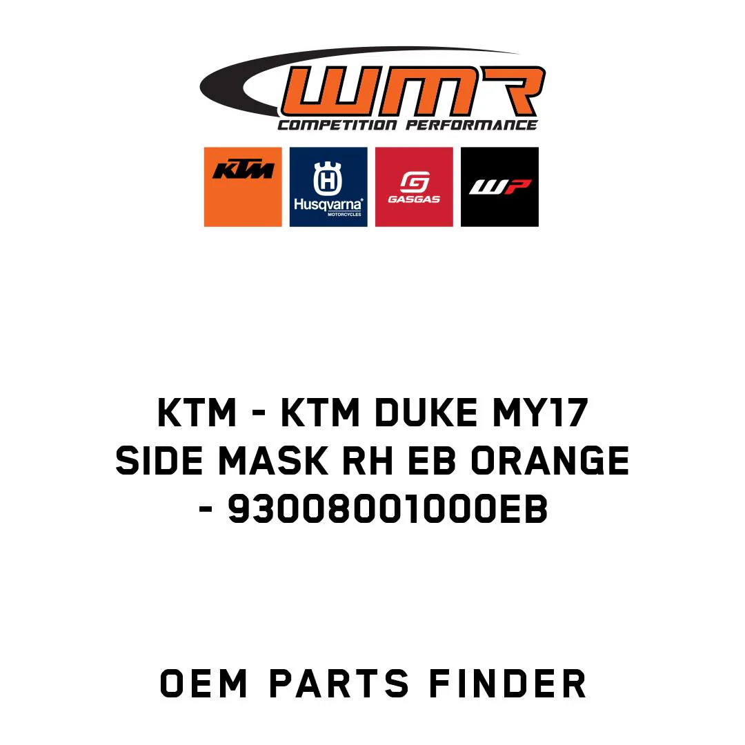 KTM - KTM DUKE MY17 SIDE MASK RH EB ORANGE - 93008001000EB