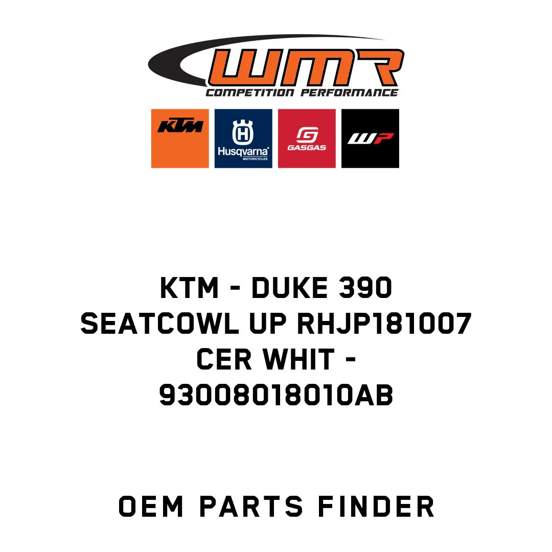 KTM - DUKE 390 SEATCOWL UP RHJP181007 CER WHIT - 93008018010AB