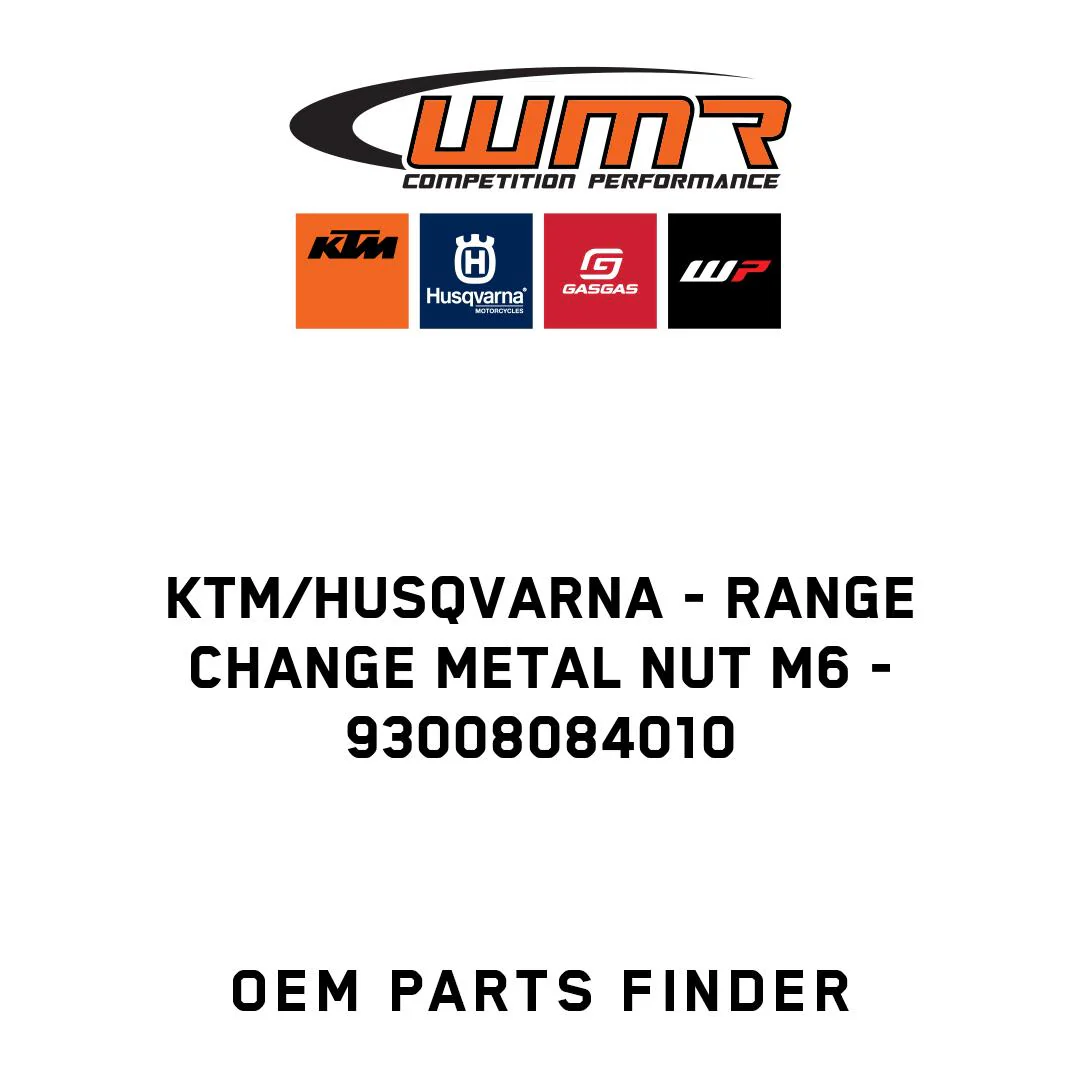 KTM/Husqvarna - Range change metal nut M6 - 93008084010