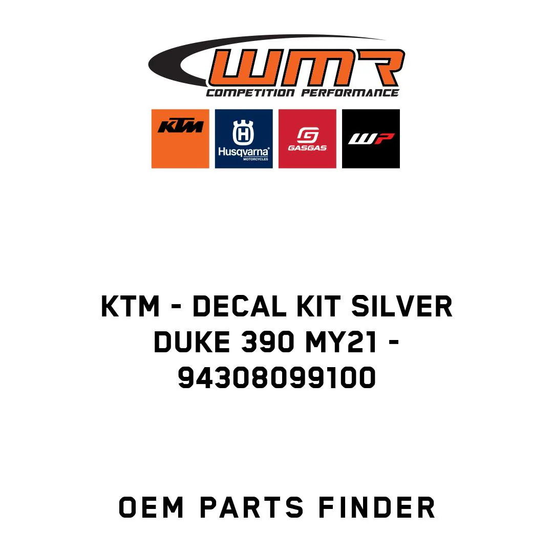 KTM - DECAL KIT SILVER DUKE 390 MY21 - 94308099100