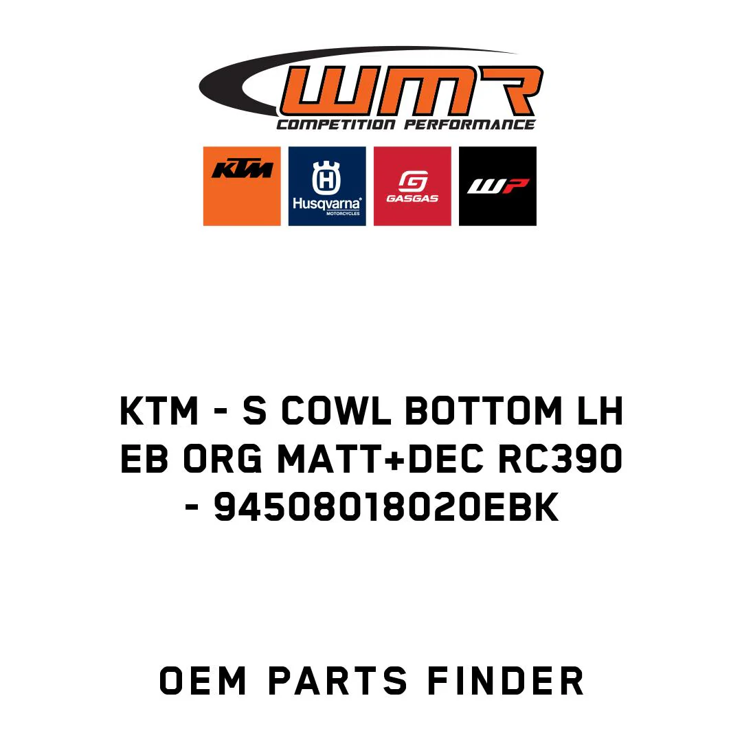 KTM - S COWL BOTTOM LH EB ORG MATT+DEC RC390 - 94508018020EBK