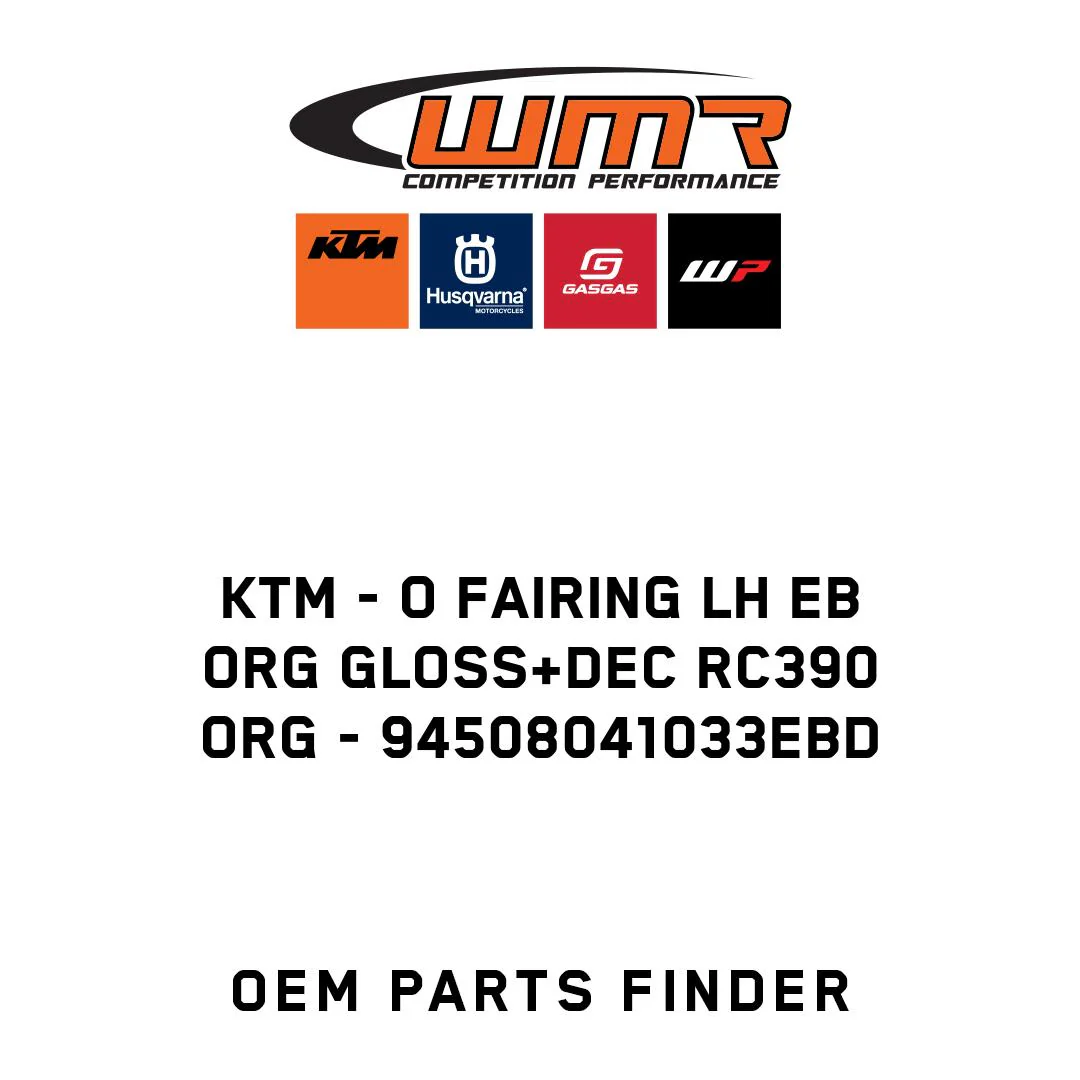 KTM - O FAIRING LH EB ORG GLOSS+DEC RC390 ORG - 94508041033EBD