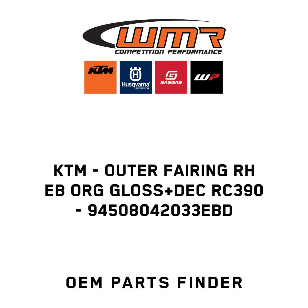 KTM - OUTER FAIRING RH EB ORG GLOSS+DEC RC390 - 94508042033EBD