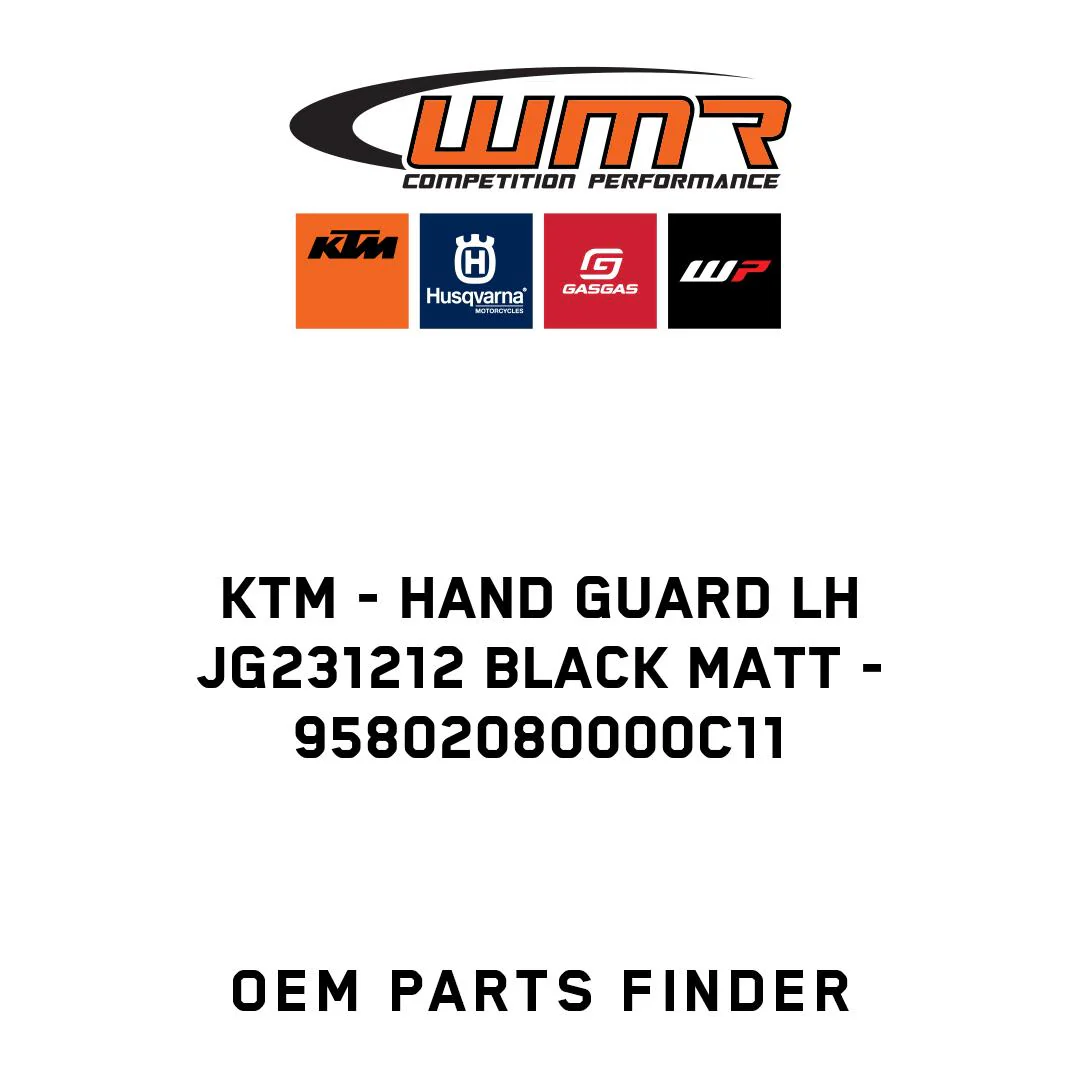 KTM - HAND GUARD LH JG231212 BLACK MATT - 95802080000C11