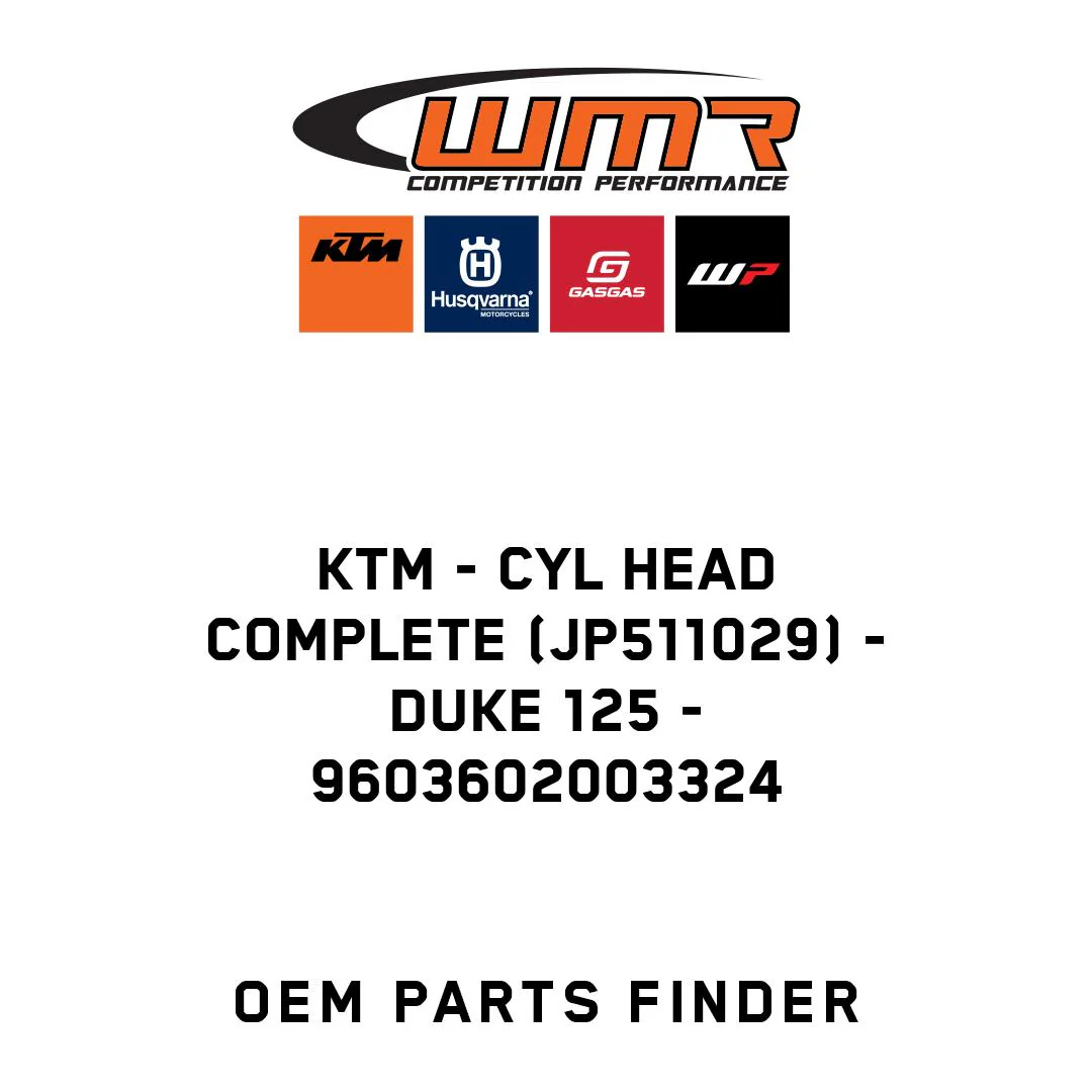 KTM - CYL HEAD COMPLETE (JP511029) - DUKE 125 - 9603602003324