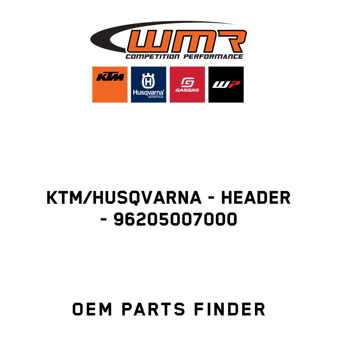 KTM/Husqvarna - Header - 96205007000