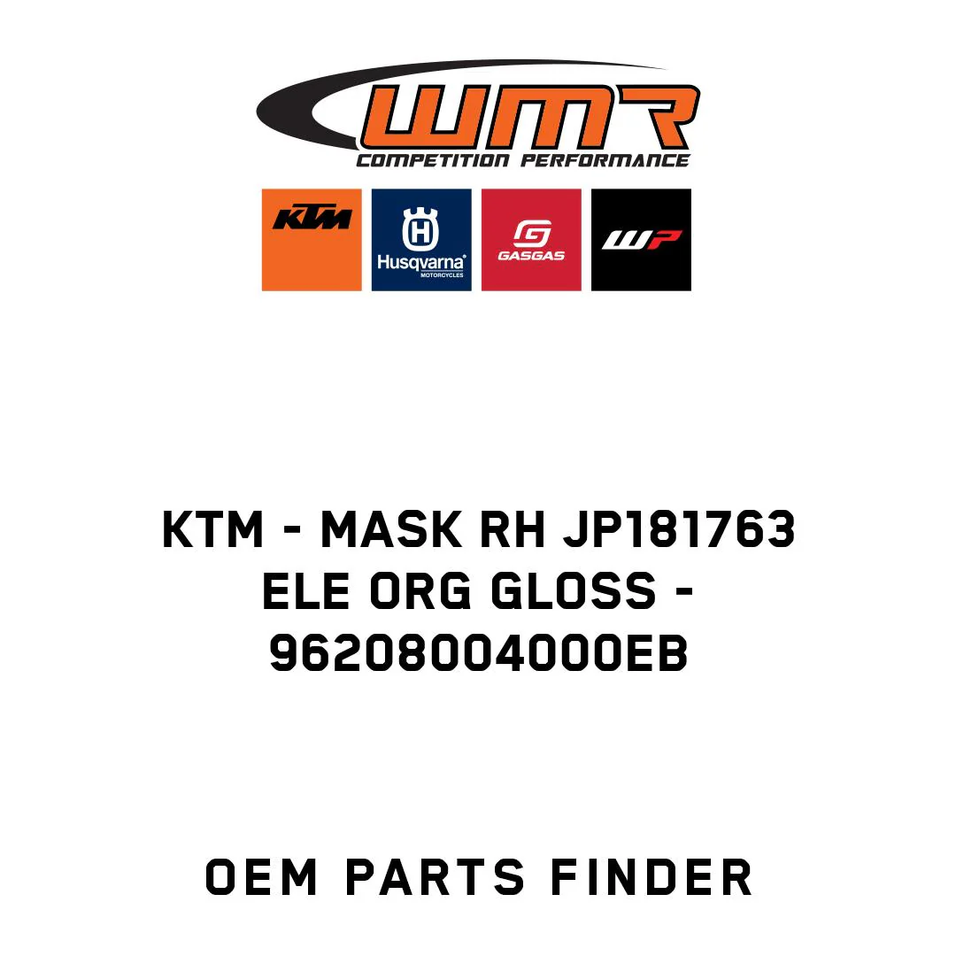 KTM - MASK RH JP181763 ELE ORG GLOSS - 96208004000EB