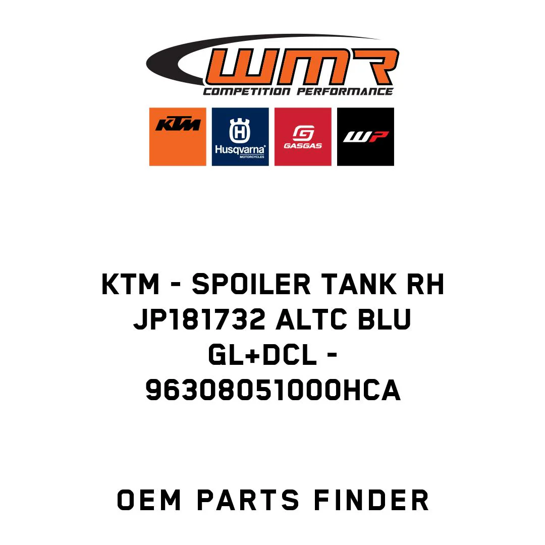 KTM - SPOILER TANK RH JP181732 ALTC BLU GL+DCL - 96308051000HCA