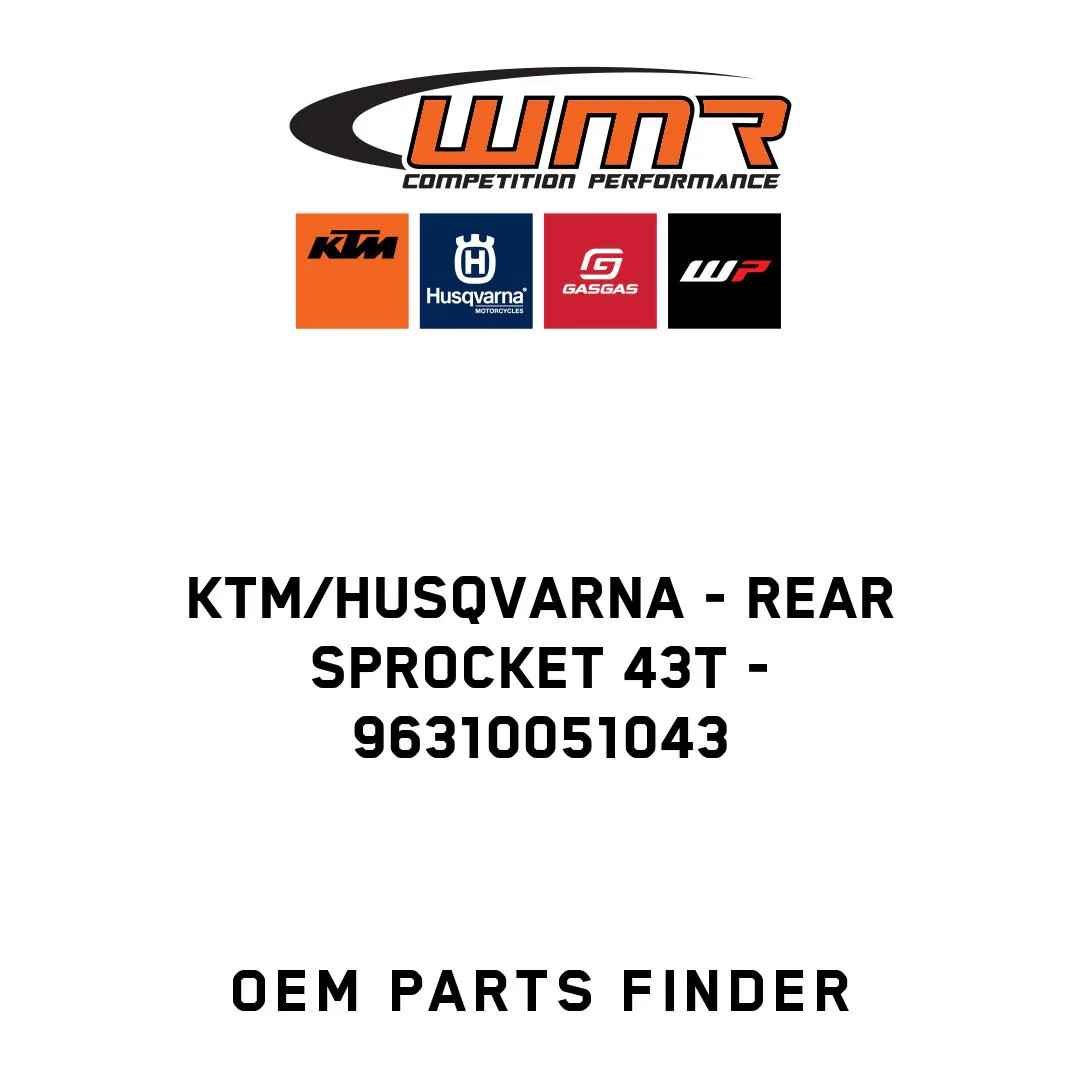 KTM/Husqvarna - rear sprocket 43T - 96310051043
