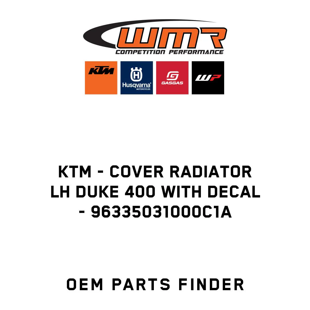 KTM - COVER RADIATOR LH DUKE 400 WITH DECAL - 96335031000C1A
