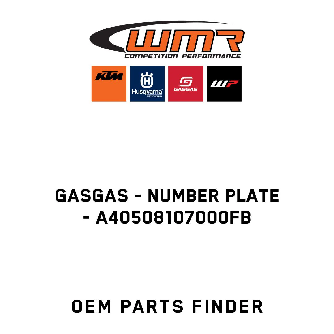 GASGAS - Number plate - A40508107000FB