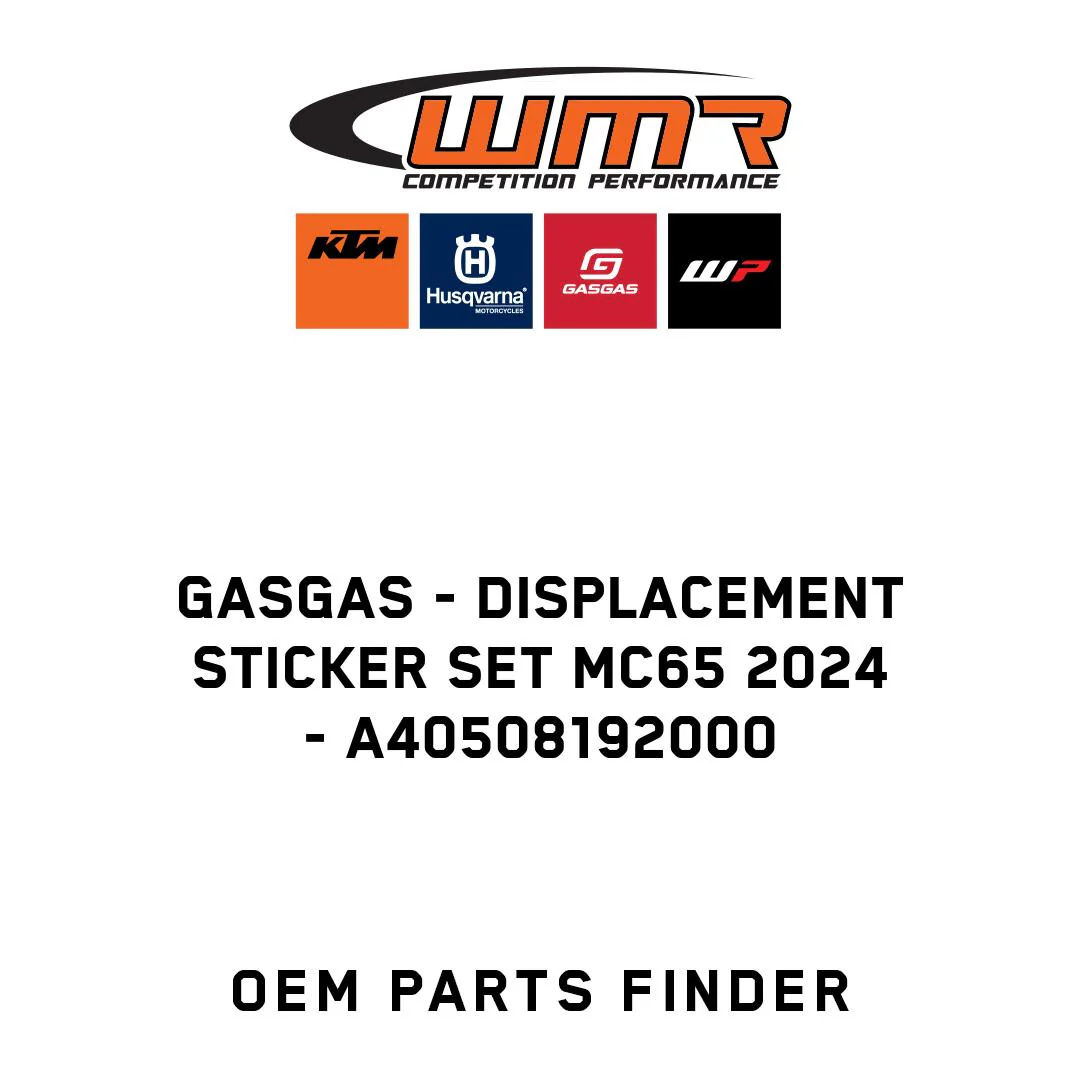 GASGAS - Displacement sticker set MC65 2024 - A40508192000