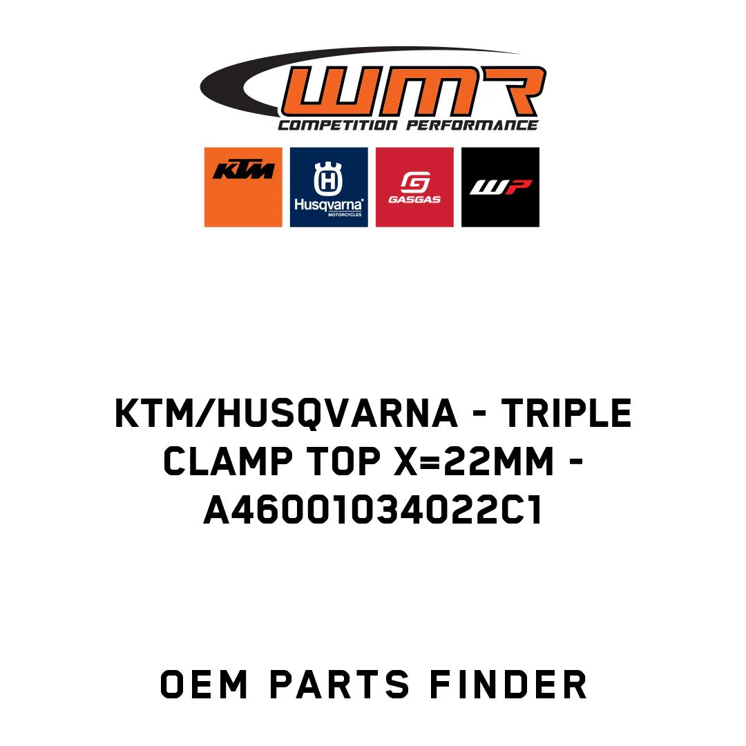 KTM/Husqvarna - Triple clamp top X=22mm - A46001034022C1