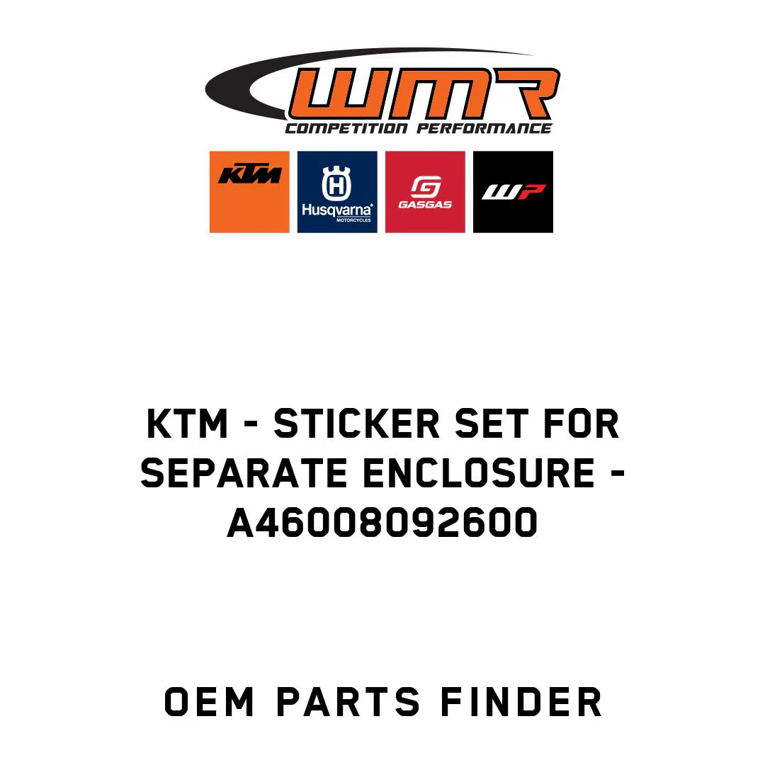 KTM - Sticker set for separate enclosure - A46008092600