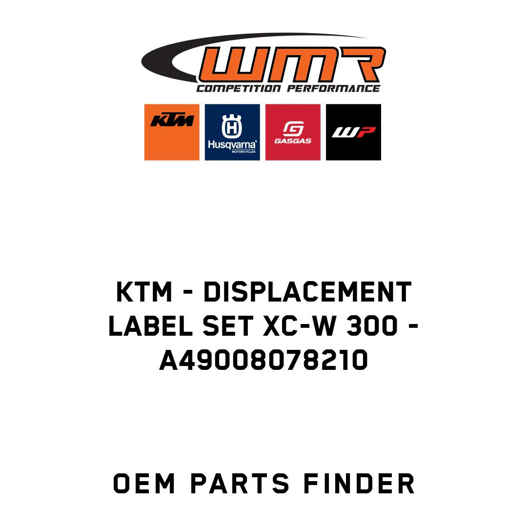 KTM - Displacement label set XC-W 300 - A49008078210