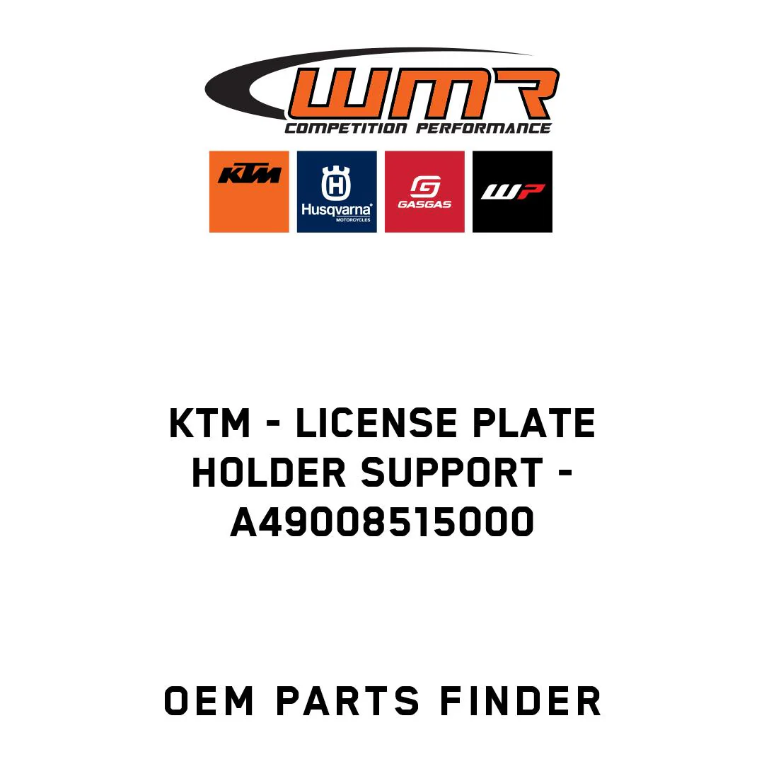KTM - License plate holder support - A49008515000