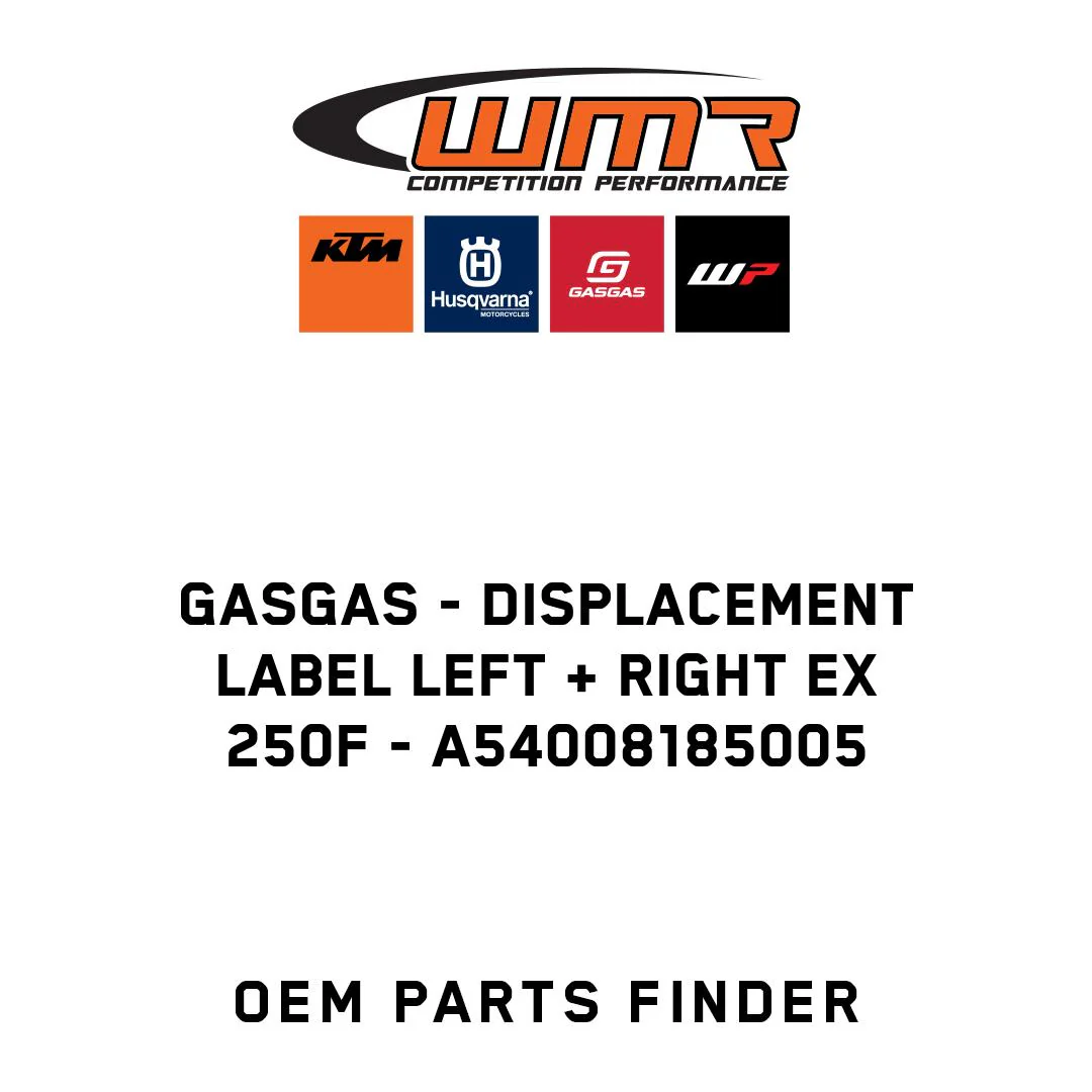 GASGAS - Displacement label left + right EX 250F - A54008185005