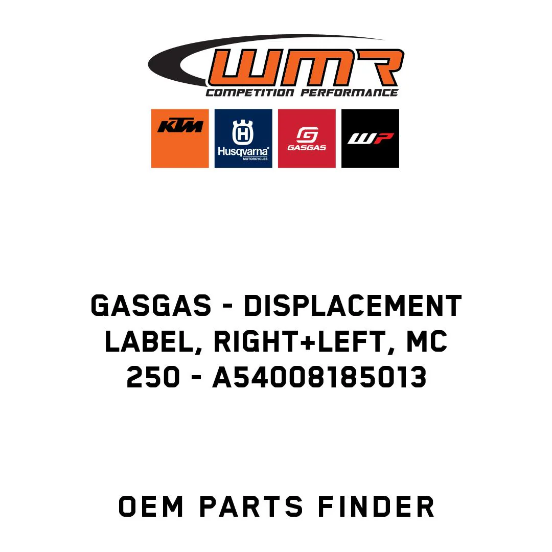 GASGAS - Displacement label, right+left, MC 250 - A54008185013