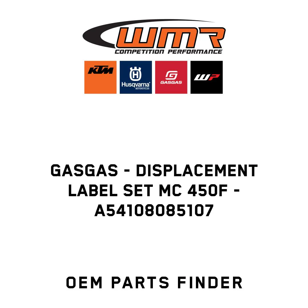 GASGAS - Displacement label set MC 450F - A54108085107