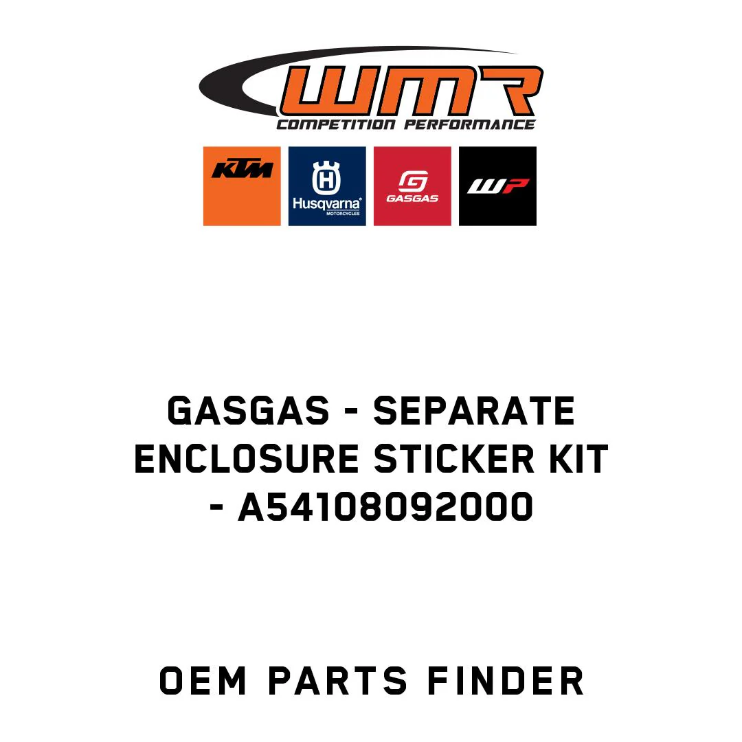GASGAS - Separate enclosure sticker kit - A54108092000