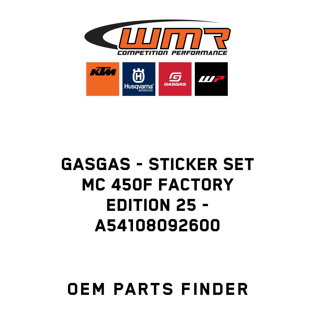 GASGAS - Sticker set MC 450F Factory Edition 25 - A54108092600
