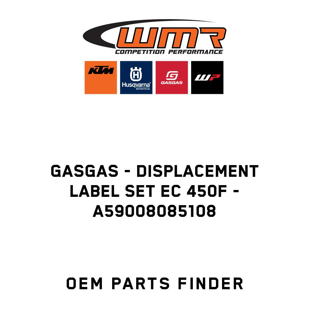 GASGAS - Displacement label set EC 450F - A59008085108