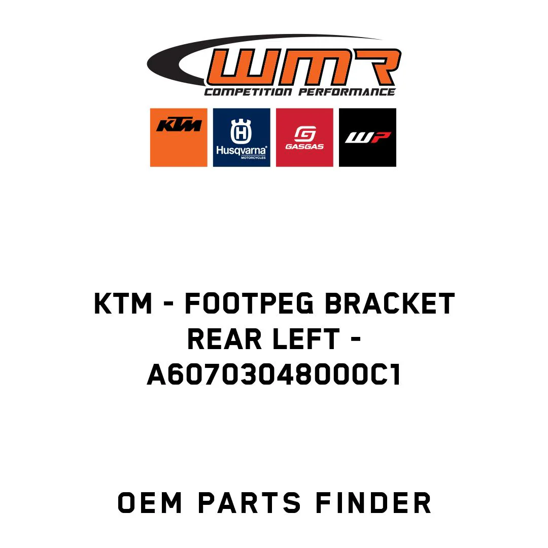 KTM - Footpeg bracket rear left - A60703048000C1