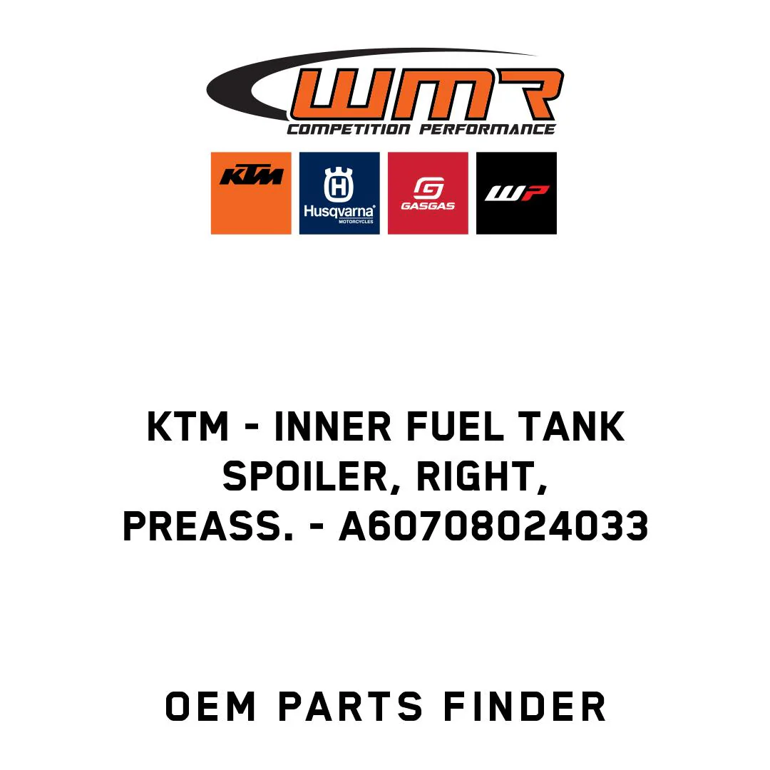 KTM - Inner fuel tank spoiler, right, preass. - A60708024033