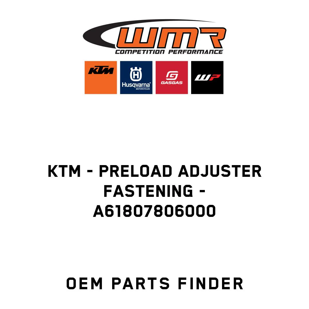 KTM - Preload adjuster fastening - A61807806000