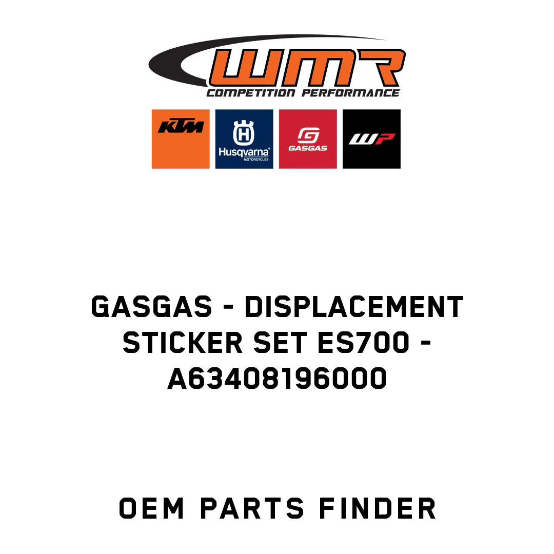 GASGAS - Displacement sticker set ES700 - A63408196000