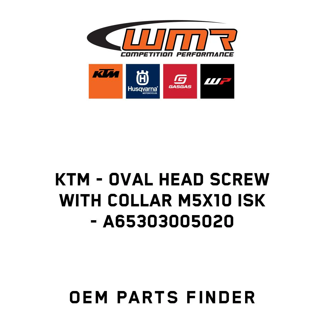 KTM - oval head screw with collar M5x10 ISK - A65303005020