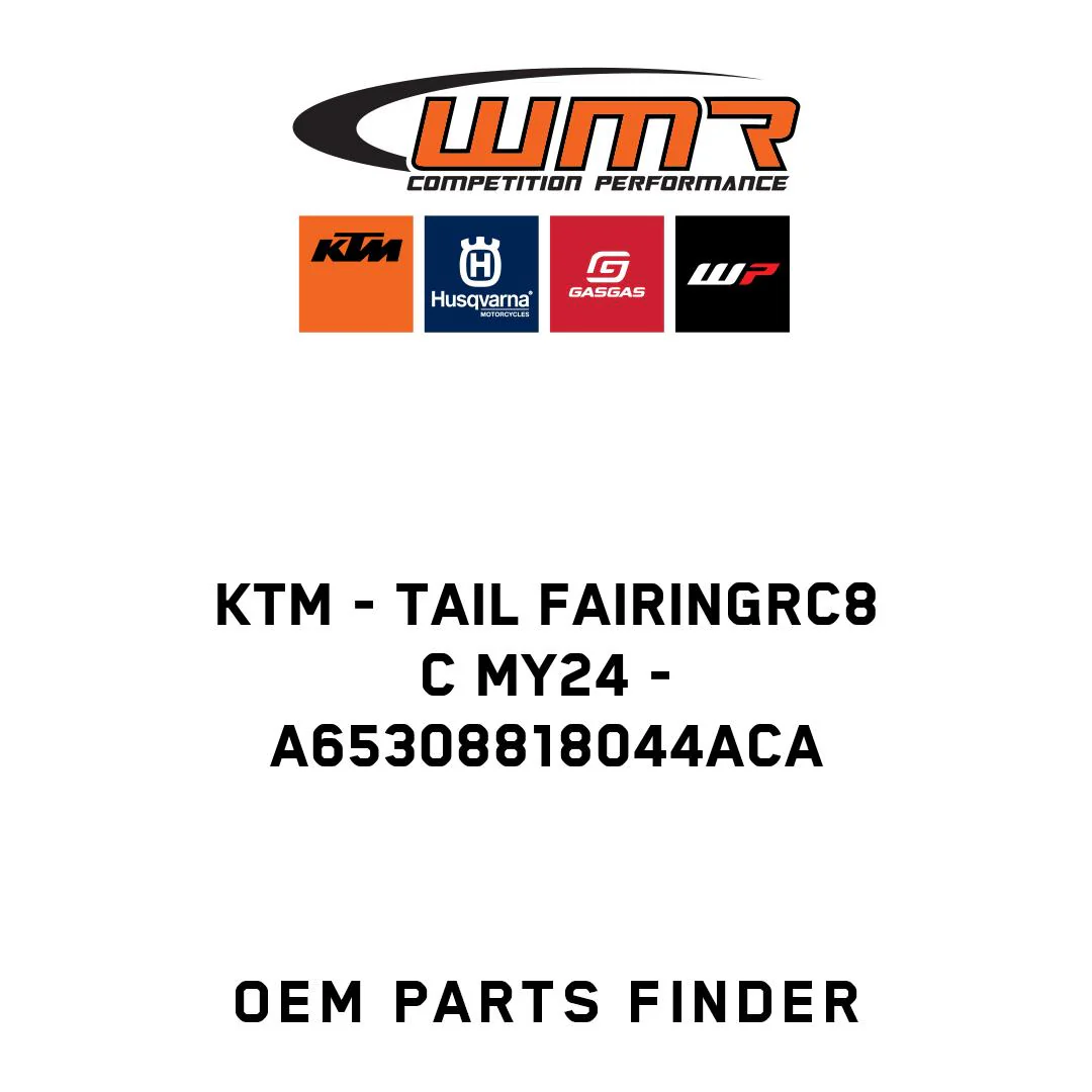 KTM - tail fairingRC8 C MY24 - A65308818044ACA