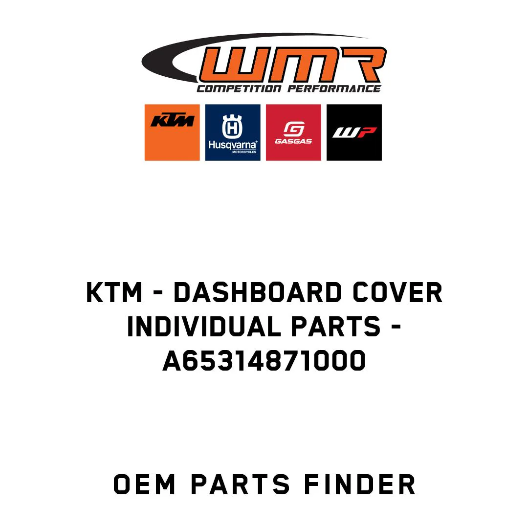 KTM - dashboard cover individual parts - A65314871000